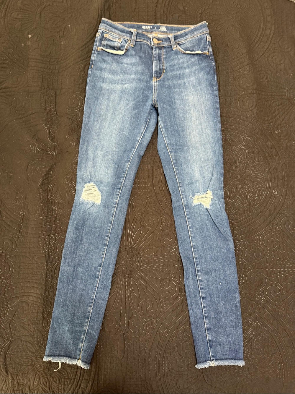 Girls Old Navy High Rise Rockstar Distressed Jeggings